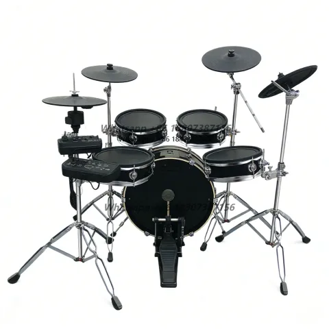 Percussion Instruments and Electric Drum Set Full Set with Professional Module for Home Practice and Musical Le