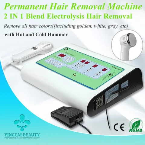 2 in 1 Electrolysis Hair Removal Machine Painless Permanent Hair Remove Machine for Women Men Bikini