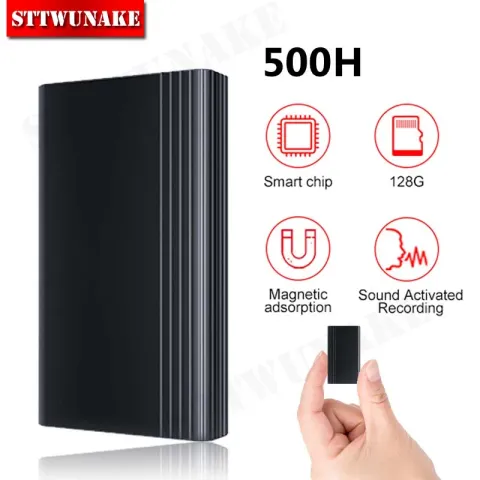 500 Hours Time Mini Voice Activated Recorder Built-in Magnet Small Digital Audio