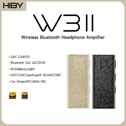 HiBy W3 II/W3 GEN 2 Type C USB DAC Dongle Wireless Bluetooth Decoder Headphone Amplifier AMP CarPlay
