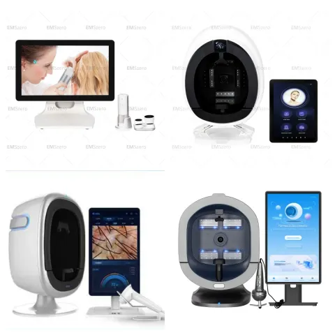 AISA Q1 Skin Analyzer X5 3D Professional Facial Skin Analyzer Machine O1 Pro AI Skin Analysis Scanner 15.6inch 10 Light 