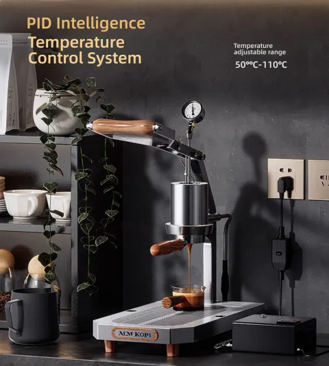 LXCHAN MSYS Professional Manual Lever Variable Pressure Espresso Machine with PID Control for Home Baristas Coffee Maker