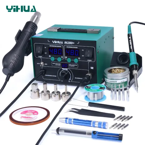 High Power YIHUA 862BD+ Hot Air Gun Soldering Station With Imported Heater Used For Phone Repair And