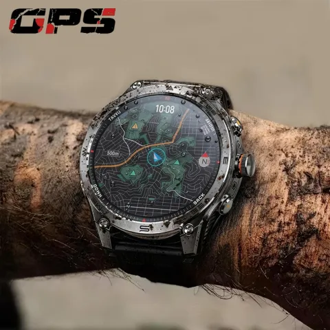 2026 New Built-in GPS Military Smart Watch Compass Barometric Altimeter 10ATM Waterproof Sports 1000