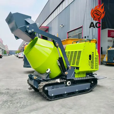 Mini Concrete Dumper 750kg Hydraulic Dump Truck High Efficiency Tracked Dumper Concret