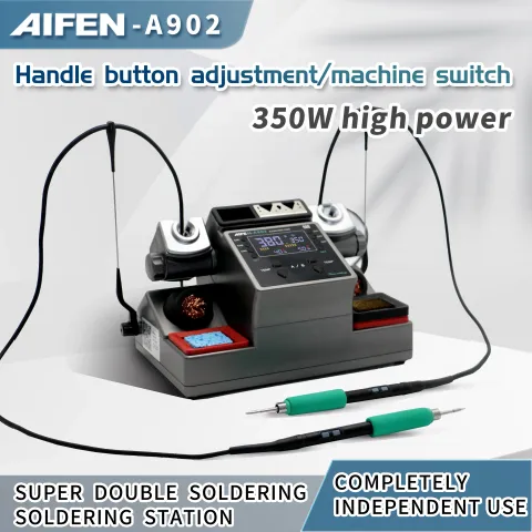 AIFEN A902 Soldering Station C115 C210 C245 Double Station Welding Rework Station For Cell-Phone PC