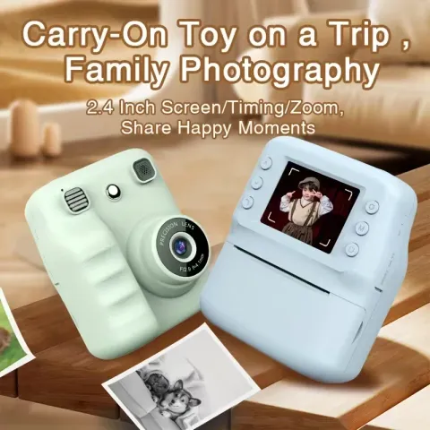 New Mini Instant Photo Digital Camera for Children, New Thermal Printing Camera Toy