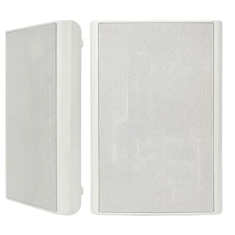 Herdio 5.25" 240W Ultra-Slim Home Theater Wall Speakers (A Pair, White) - Wall-Mountable Design with Crisp Clear Sound and Durab