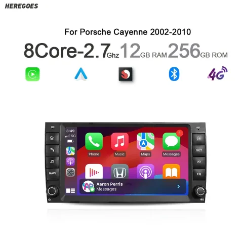 Carplay Auto Android 14 8Core Car DVD Player 12GB GPS Navigation Stereo Wifi Bluetooth Car Radio For Porsche Cayenne 2002-2010