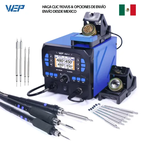 WEP 992D-II 2-in-1 Precision Soldering Station With Micro Hot Air Gun Soldering Iron C210, Fast Heat