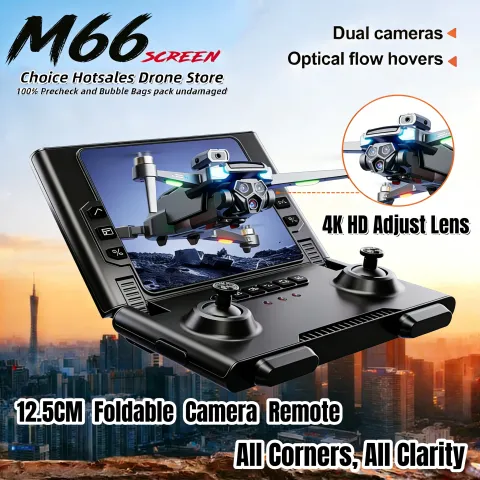 2026 New M66 Drone HD Folding Remote Control With Camera And Screen 5G FPV Camera Quadcopter Brushless Motor RC Quadcopt