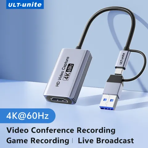 MS2130S 4K Video Capture Card, HDMI to USB-A/USB-C USB 3.0, Video and Audio Recording for OBS Streaming