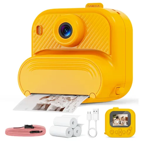 DIY Instant Print Camera 48MP Toddler Camera Instantanea 1080P HD Kids Camera Ages 3-12 Toy Cameras