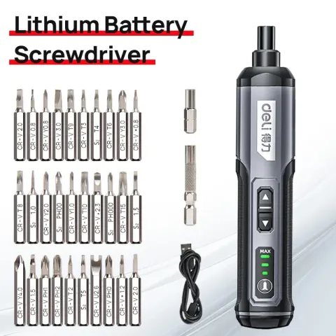 Cordless Electric Screwdriver Rechargeable 2000mah Lithium Battery Mini Drill 4V Power Tools Set Hou