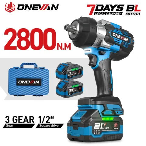 Gisam 2800N.M Torque Brushless Electric Impact Wrench 1/2 inch Screwdriver Cordless Wrench Power Too