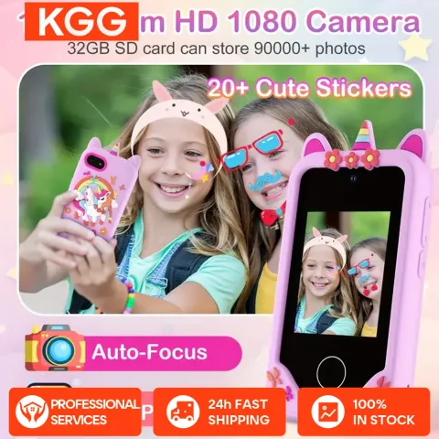 Kids Smart Phone Dual Camera Music Player Baby Phone With 32G Memory Educational Toys Game Learning
