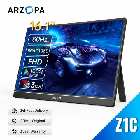 ARZOPA 16.1 inch 1080P Portable Monitor IPS Gaming accessories Second Monitor External Display for o