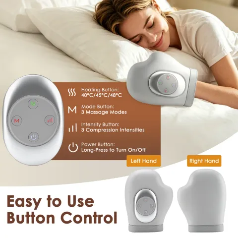 Airbag Compression Hand Massager with Kneading Vibration Finger Wrist Palm Massage Machine Relaxing