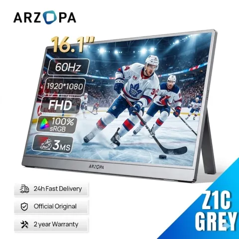 ARZOPA 16.1 inch 1080P Portable Monitor IPS gaming accessories Second External Display for Office/Sw