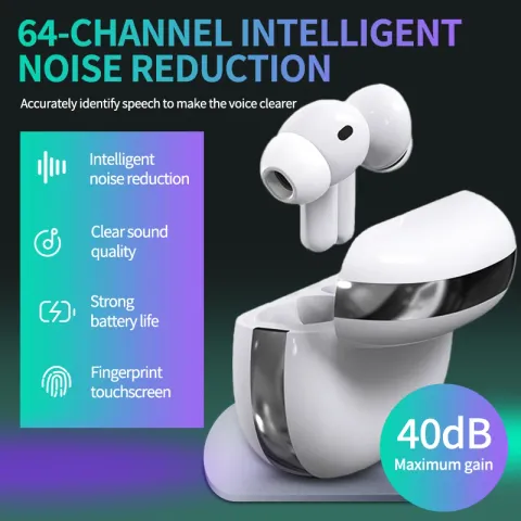 Digital Bluetooth Hearing Aid for Elderly Rechargeable Noise Cancelling Sound Amplifier Adjustable V