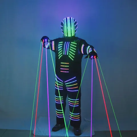 Full Color LED Robot Suit, Laser Predator Costume, Stage Dancer, Iron Soldier Wearing, Cosplay Suit for Nightclub New