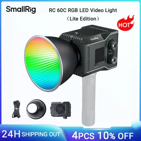 SmallRig RC 60C RGB LED Video Light Built-in Battery w APP Control, 2500K-10000K w G/M Adjustment &