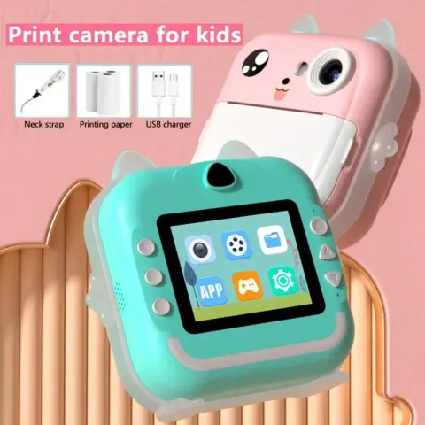 Children Kids Camera Instant Print Mini Digital Video Camera for Kids 1080P HD Screen Outdoor Toy Pr