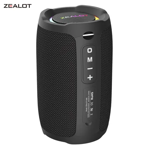 Zealot_S49 Portable Bluetooth Speaker 360 Stereo Sound 20W IPX6 Waterproof Wireless Bluetooth 5.2 True Wireless Stereo