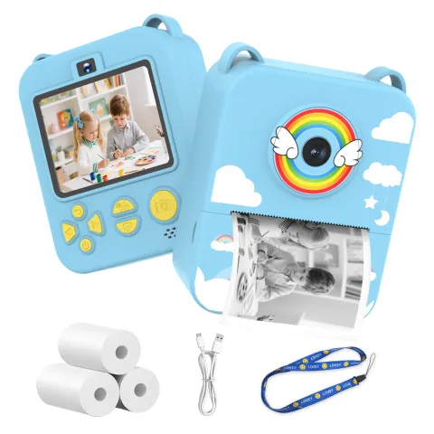 Kids Camera Digital Children Camera Instant Print Photo Video Recorder Toddler Mini Thermal Printer
