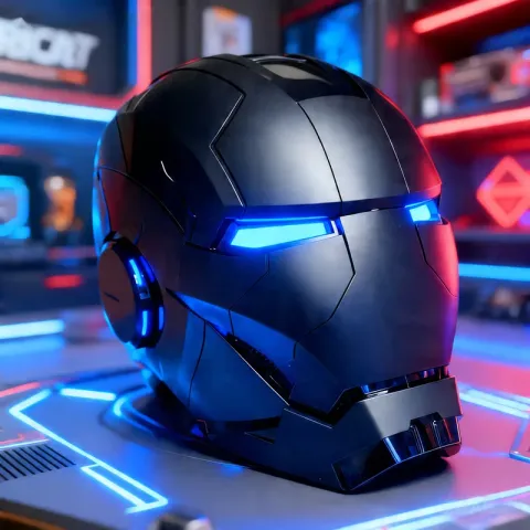 Iron Man 1/1 Cosplay Helmet MK5 Gold/Black/Silvery Electric Voice Control Helmet Led Eyes