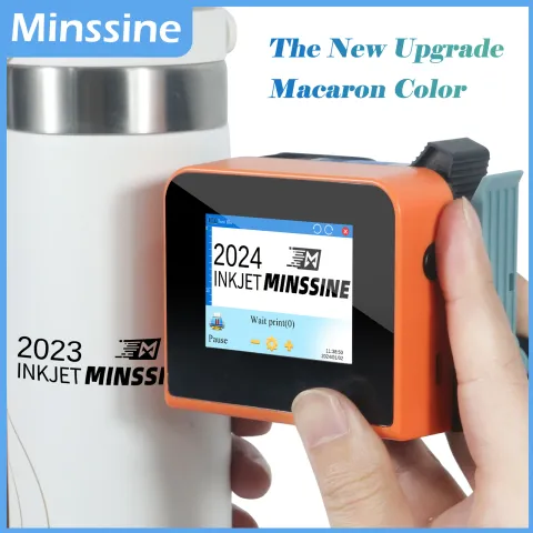 Macaron Mini Handheld Inkjet Printer 12.7mm for QR Barcode Batch Date Number Logo Expiry Date Coding