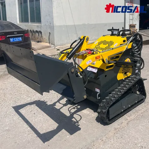 China Factory Mini Skidsteer Loader Diesel Tracked Small Mini Loader EPA Kubota Engine Skid Steer Loader