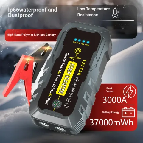 3000A Car Emergency Start Power Supply 12V Large Capacity Car Battery Backup Ignition And Waterproof