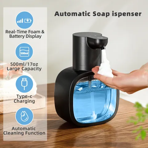 New Wall Mounted Automatic Soap Dispenser Foam Smart Hand Washing Machine 500ml Liquid Rechargeable